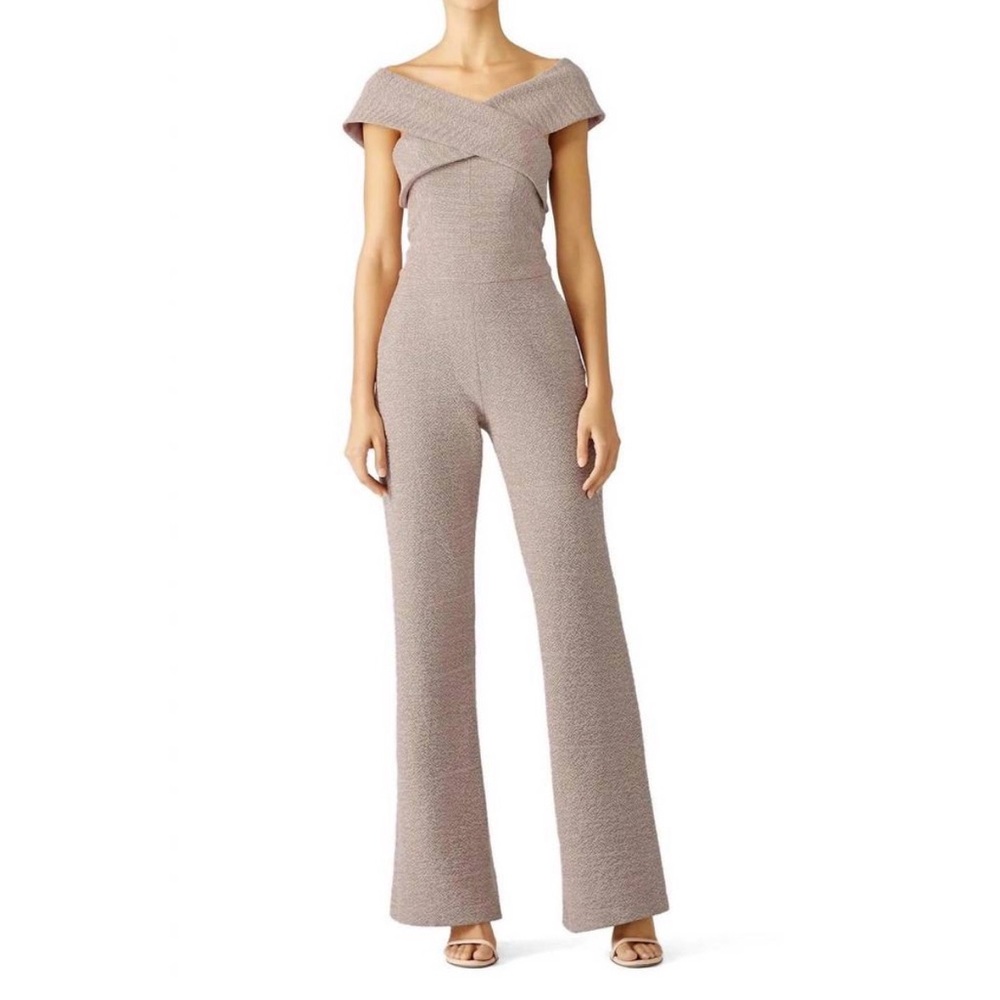 WAI MING Aria Jumpsuit in Pink Jacquard Size 12